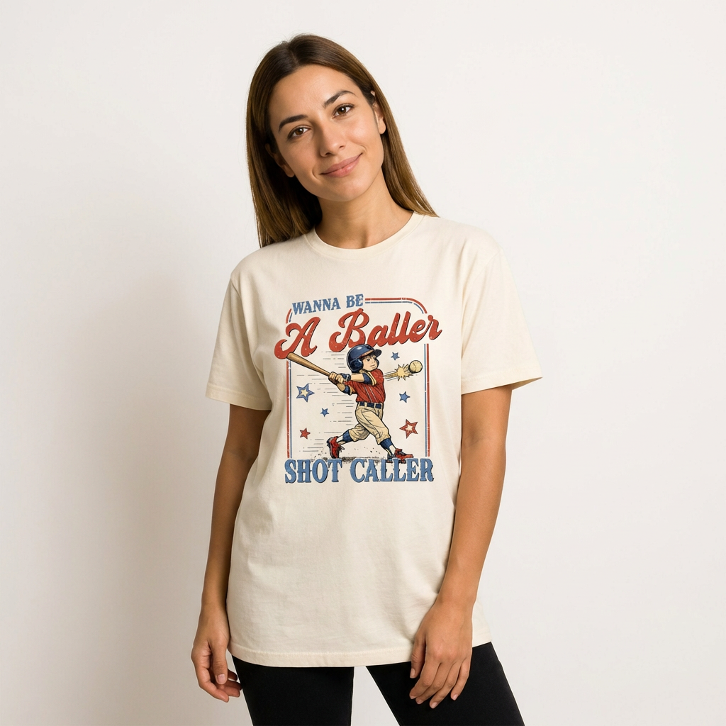 Wanna Be A Baller Shot Caller T Shirt
