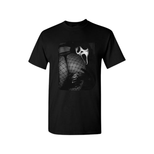 "Ghost Face Booty" T-Shirt - Funny Scream Movie Graphic Tee, Vintage Horror Film Apparel