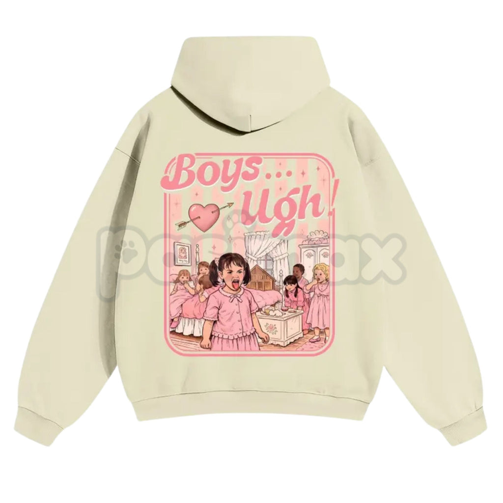 Unisex “Boys...Ugh!” 90s Movie Quote Hoodie – Funny Valentine's Streetwear Pullover, Retro Y2K Aesthetic Graphic Hoodie