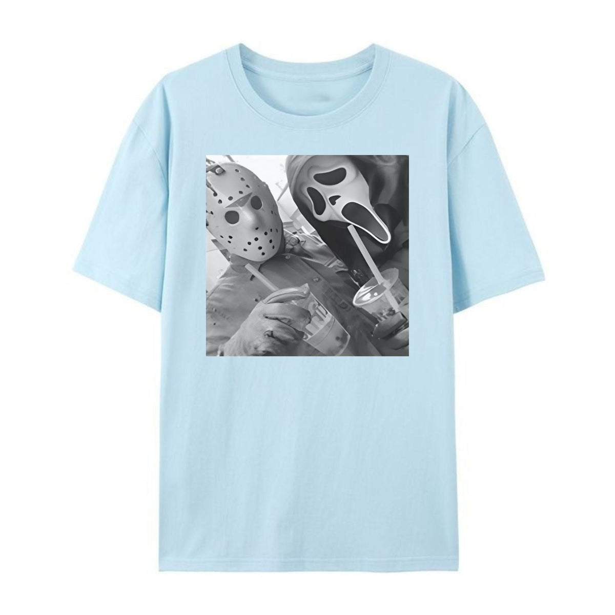JASON & GHOSTFACE T-Shirt - Y2K 90s Graphic, Funny Halloween Tee, Unisex Horror Movie Shirt for Him & Her