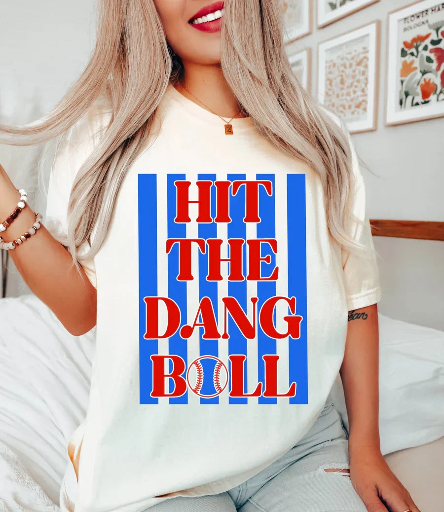 Hit The Dang Ball Baseball Graphic Tee - Crafted for Comfort | Everyday Customs Co.