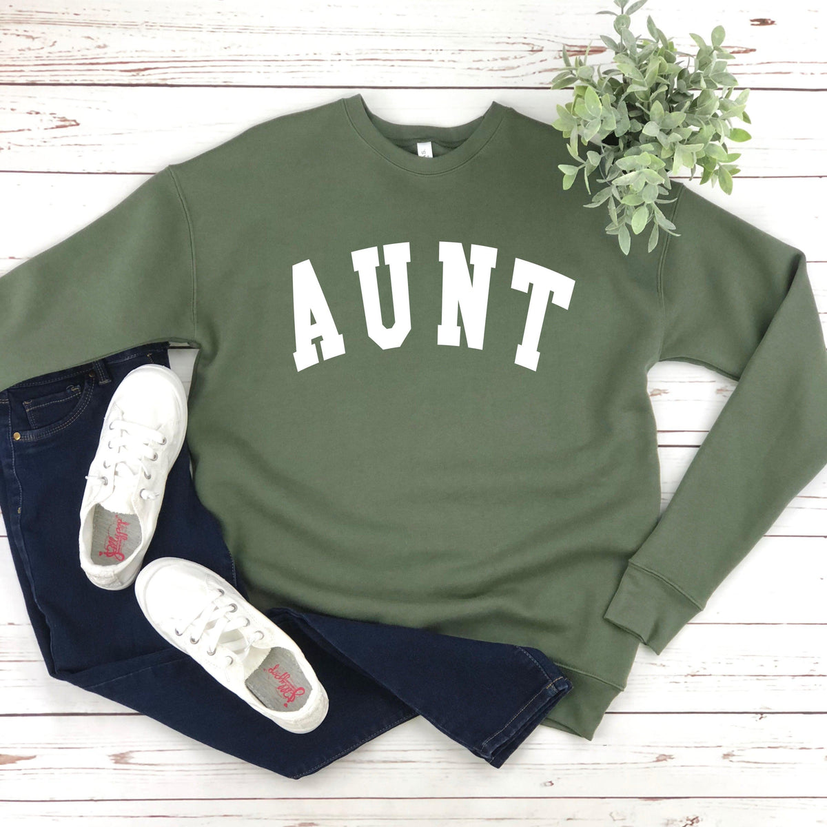 Aunt Drop Shoulder Sponge Fleece Crewneck Sweatshirt (Extended)