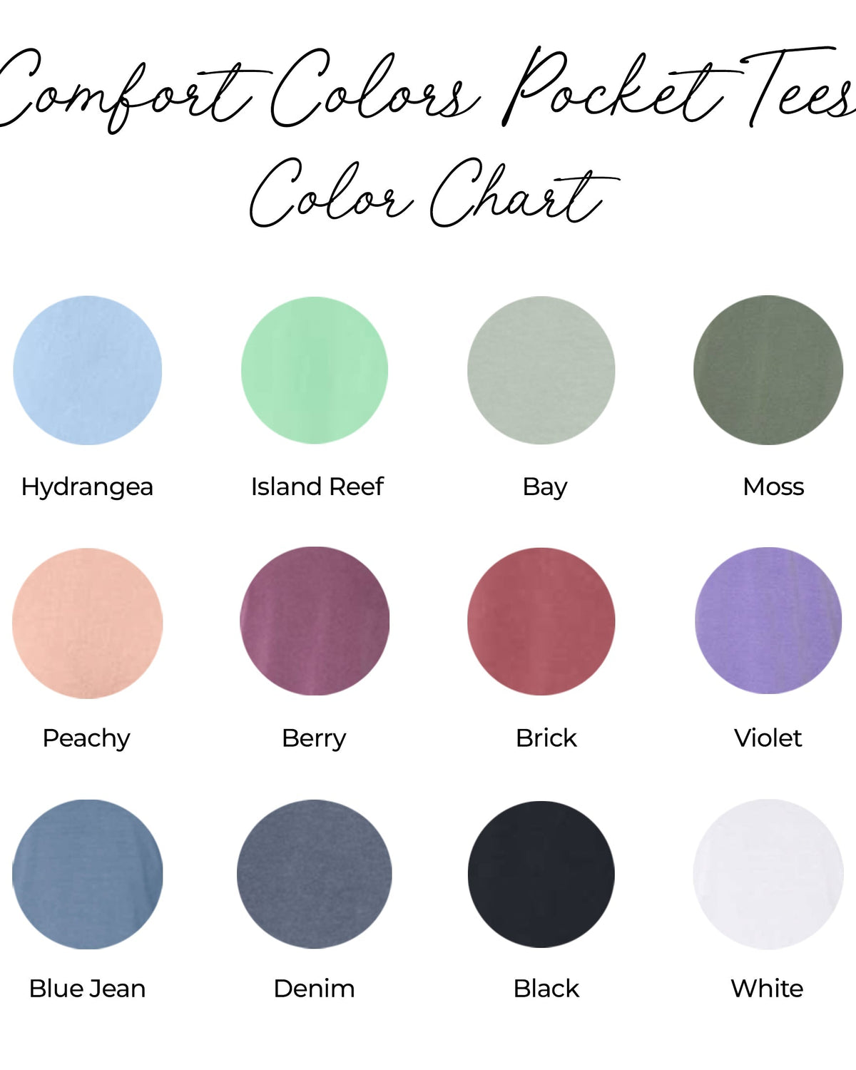 Wildflowers Comfort Colors Pocket T Shirt