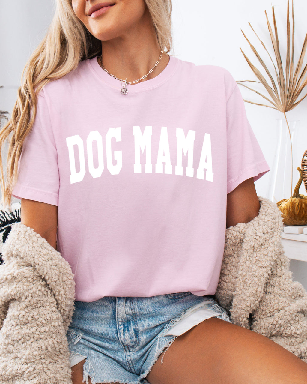 Dog Mama Comfort Colors Garment Dyed T Shirt (Condensed Font)