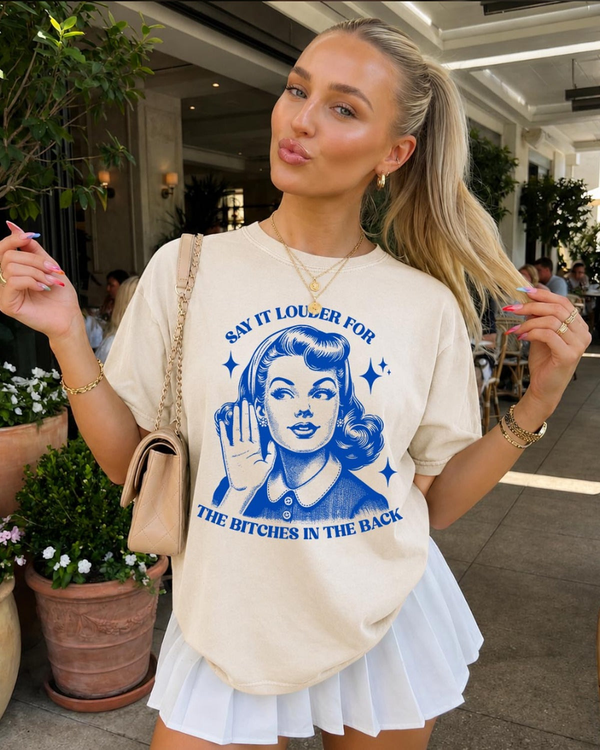 Say It Louder Retro Lady Tee