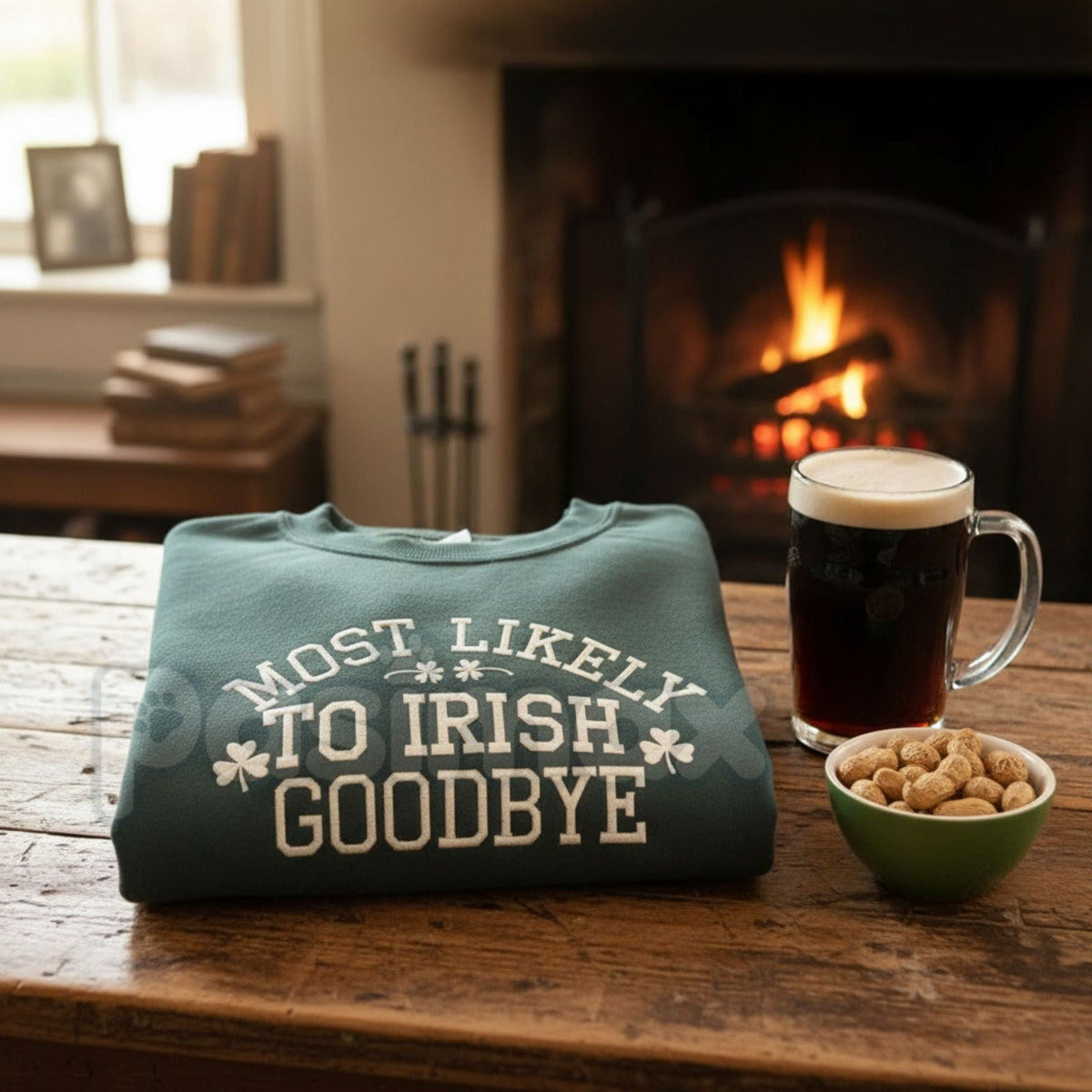 Funny "Most Likely To Do An Irish Exit" Embroidered Sweatshirt – Irish Flag Crewneck