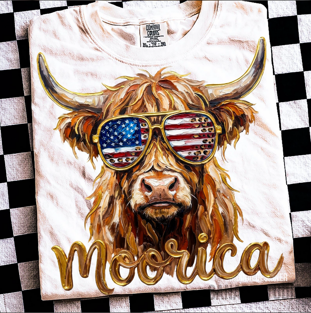 Moorica Highland Cow Graphic Tee | Comfort Colors | Everyday Customs Co.