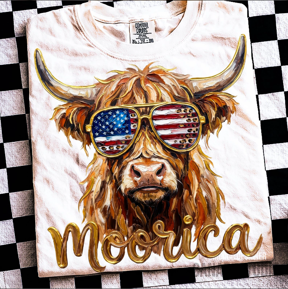 Moorica Highland Cow Graphic Tee | Comfort Colors | Everyday Customs Co.