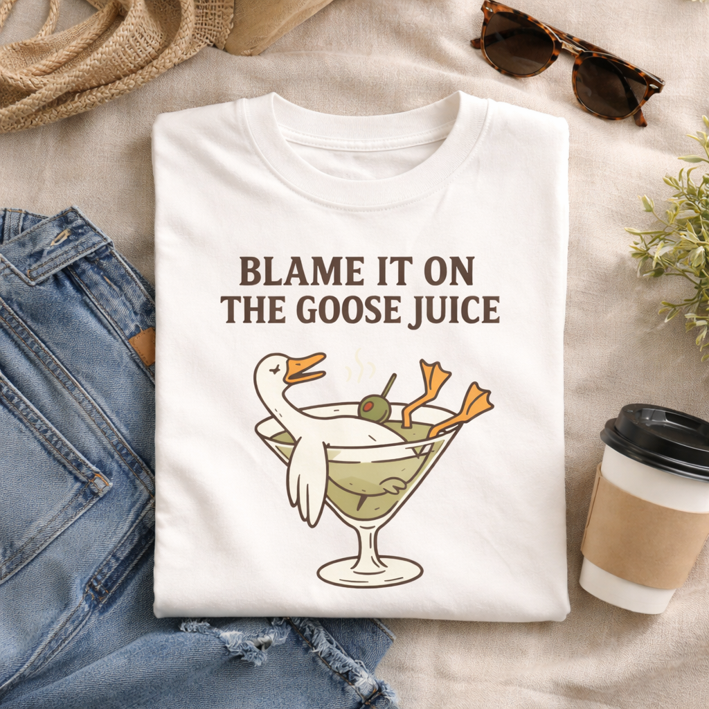 Blame It on The Goose Juice Graphic Tee - Custom In-House Print | Everyday Customs Co.