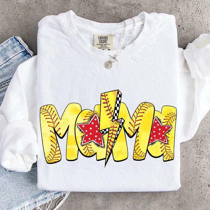 Softball Mama Shirt For Women Softball Mom Gift Tee Team Spirit Athletic Fan Apparel