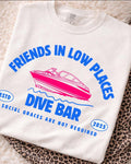 Friends in Low Places Dive Bar Boat Tee