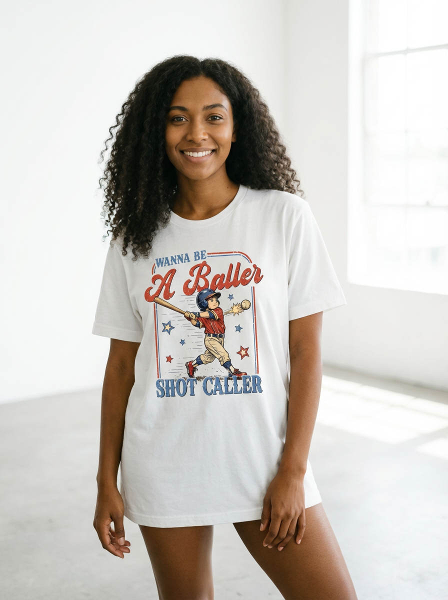 Wanna Be A Baller Shot Caller T Shirt