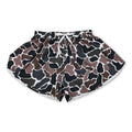 Brown camo adult women summer active shorts