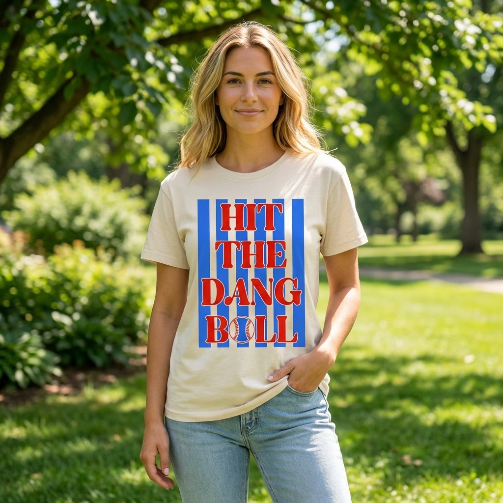 Hit The Dang Ball Baseball Graphic Tee - Crafted for Comfort | Everyday Customs Co.