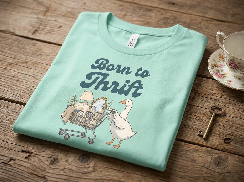Funny Goose Thrifting Graphic Tee - Soft Bella Canvas Shirt | Everyday Customs Co.
