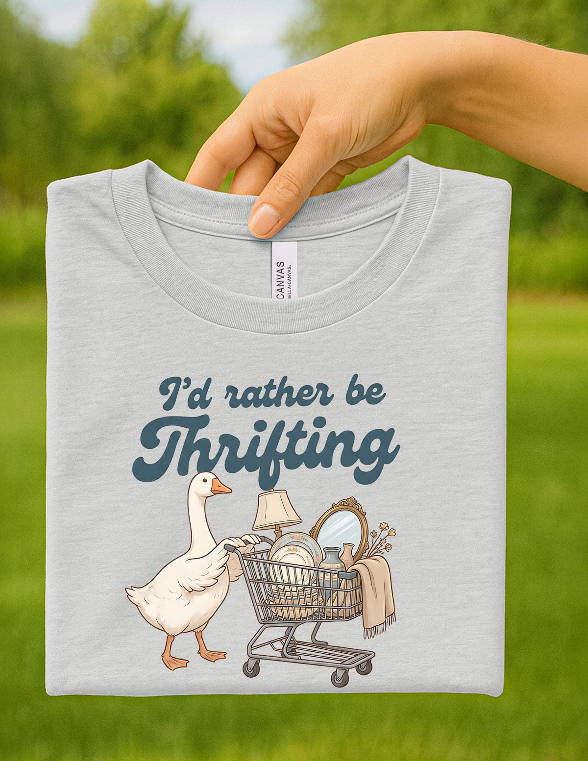 Funny Goose Thrifting Graphic Tee - Soft Bella Canvas Shirt | Everyday Customs Co.