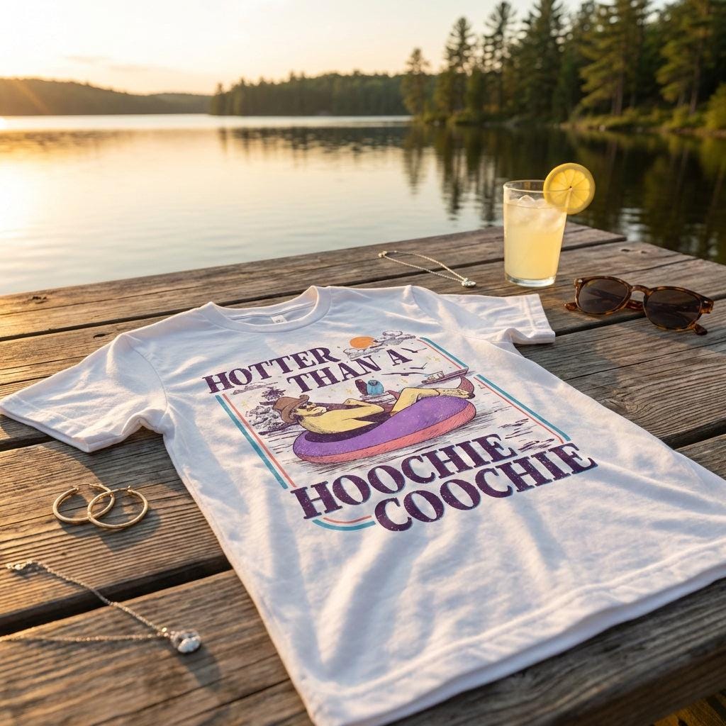 Retro Lake Graphic Tee - Crafted for Summer Weekends | Everyday Customs Co.