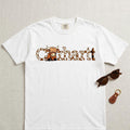 Highland Cow Graphic Tee, Western Camo Country Shirt, Unisex Farm Style T-Shirt