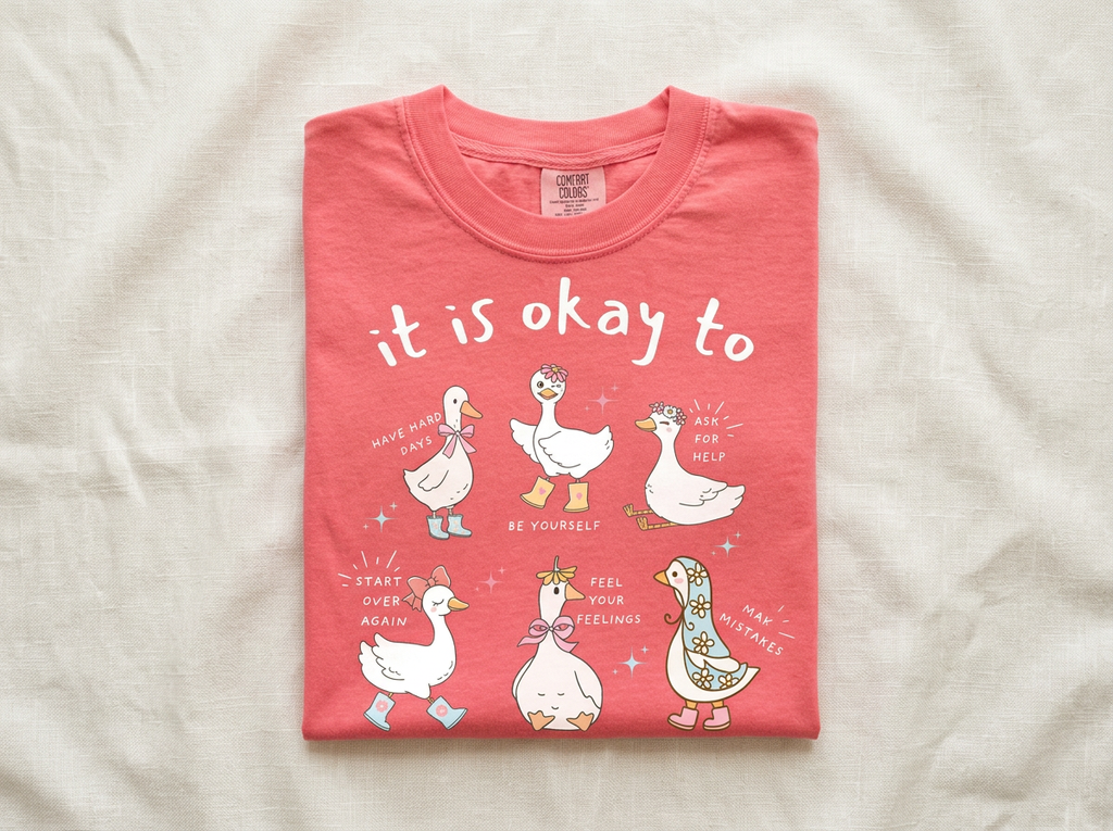 It Is Okay to Duck T-Shirt - Crafted In-House Cotton Tee | Everyday Customs Co.