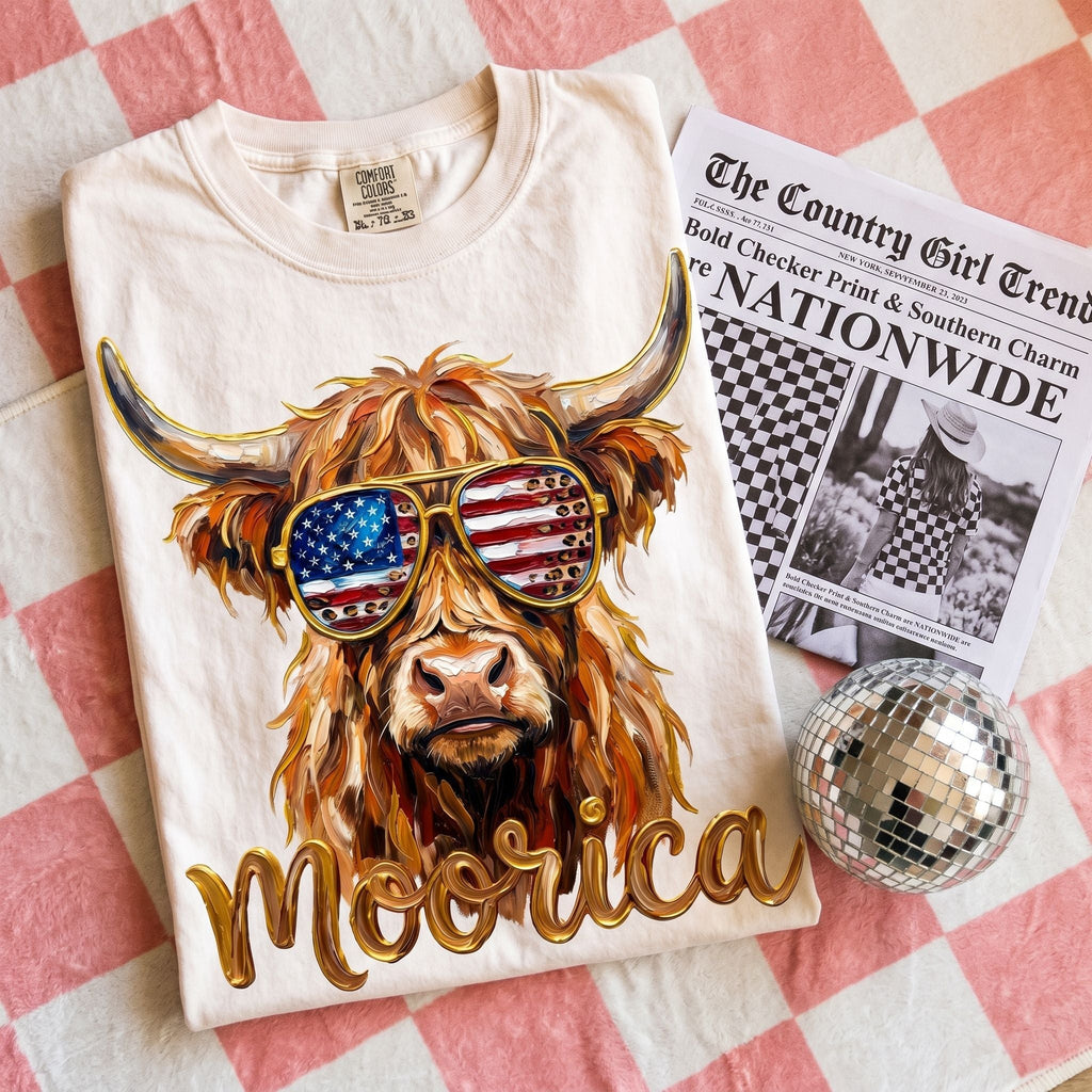 Moorica Highland Cow Graphic Tee | Comfort Colors | Everyday Customs Co.