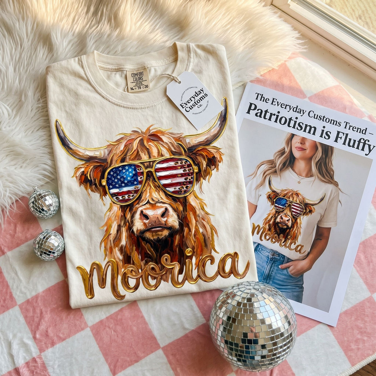 Moorica Highland Cow Graphic Tee | Comfort Colors | Everyday Customs Co.