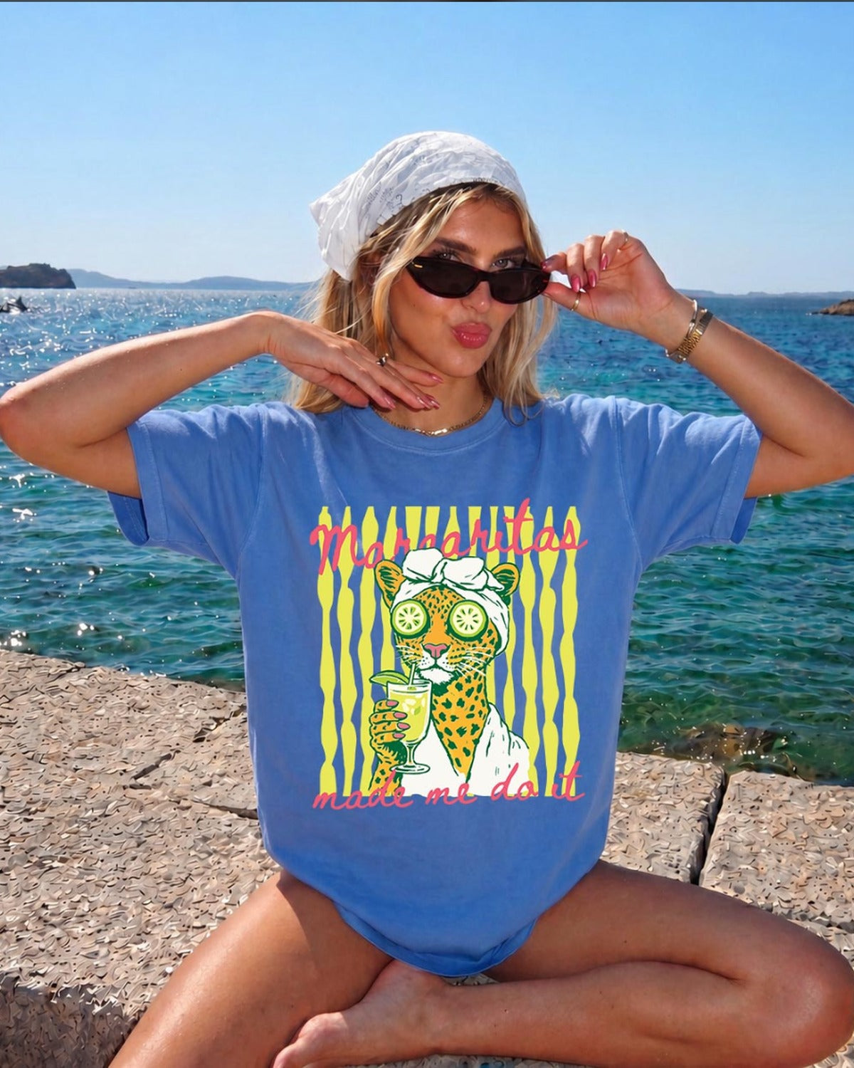 Margaritas Made Me Do It Leopard Tee