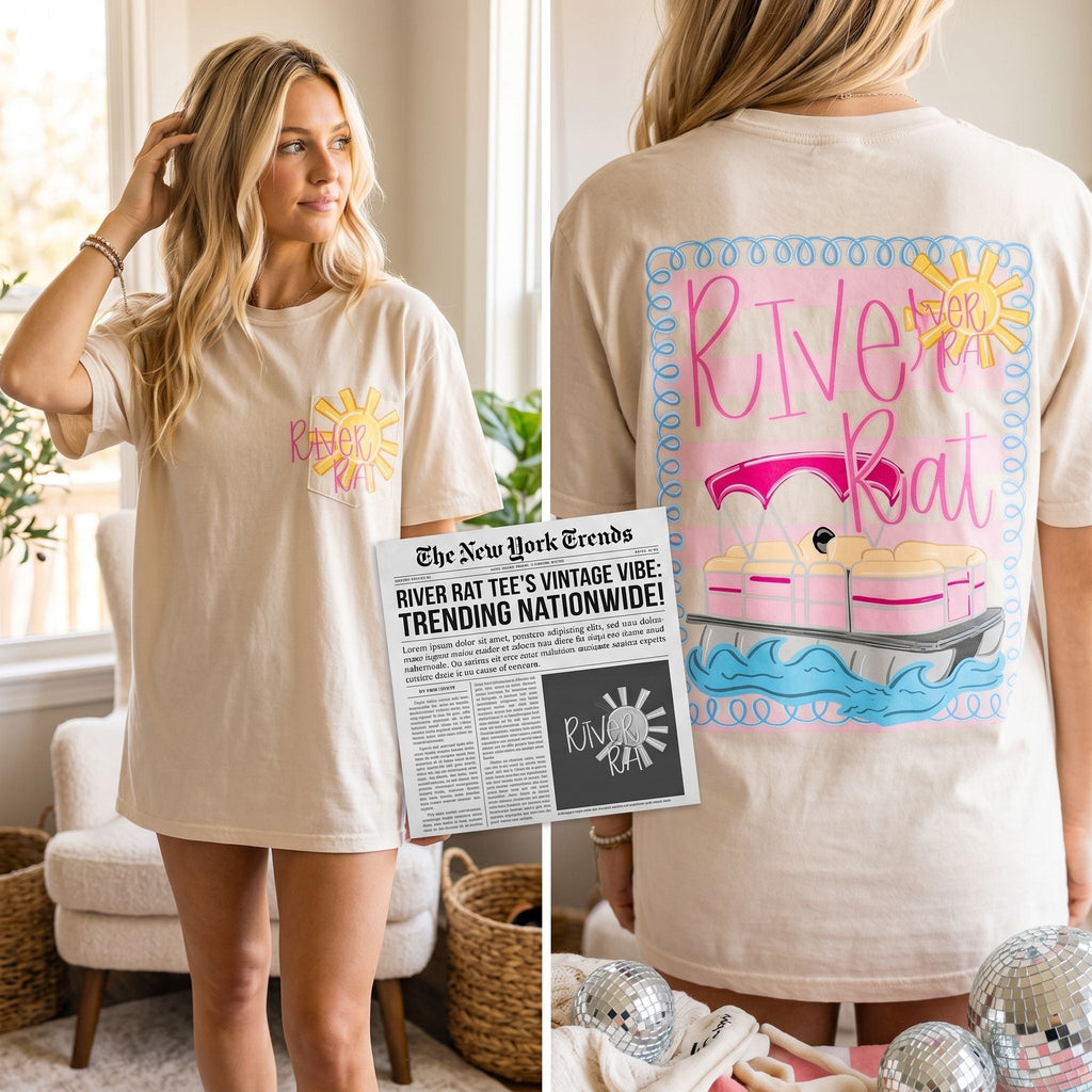 River Rat Pocket & Back Print Tee