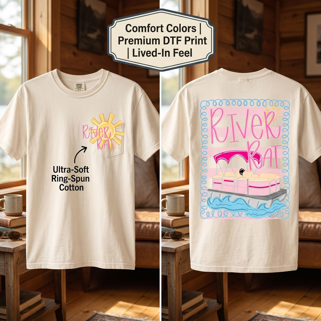 River Rat Pocket & Back Print Tee