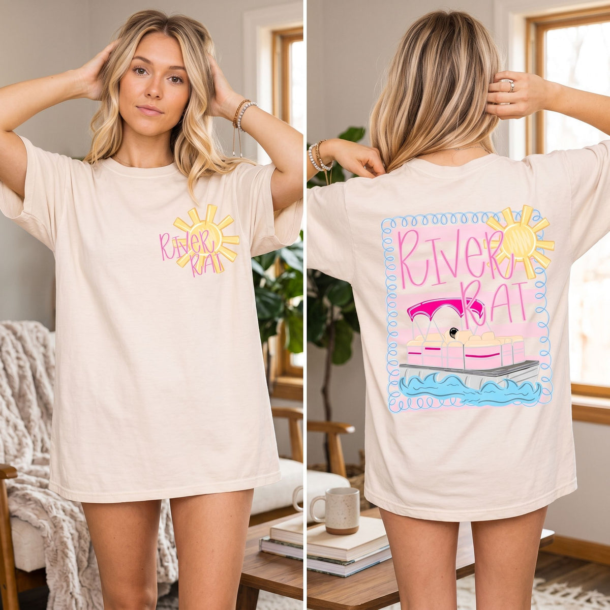 River Rat Pocket & Back Print Tee