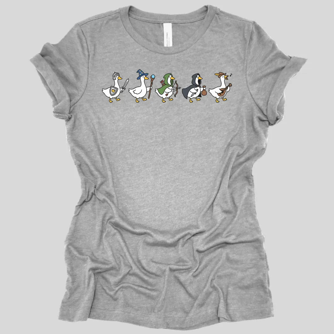 Silly Goose Adventurers Funny D&D Women's T-shirt