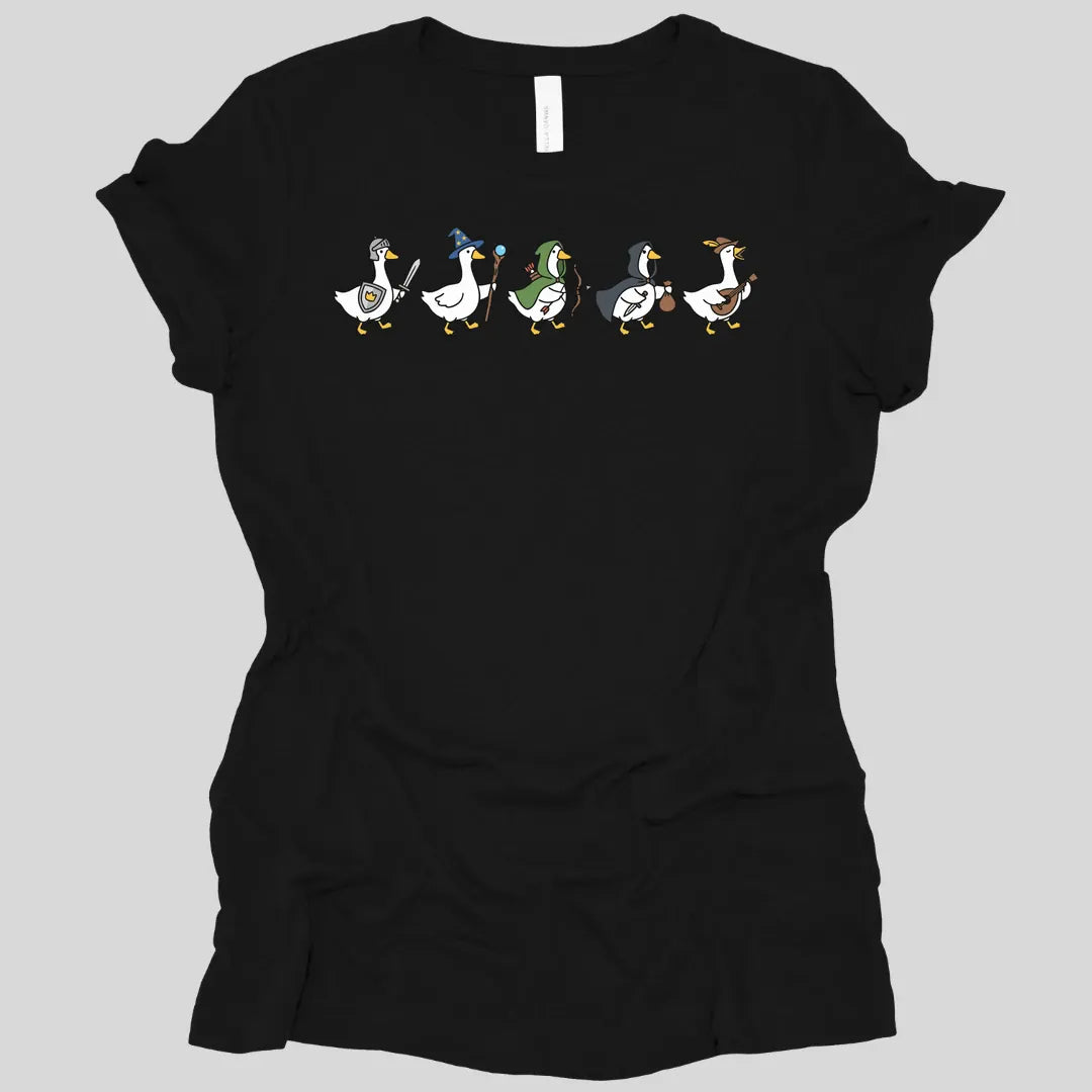 Silly Goose Adventurers Funny D&D Women's T-shirt