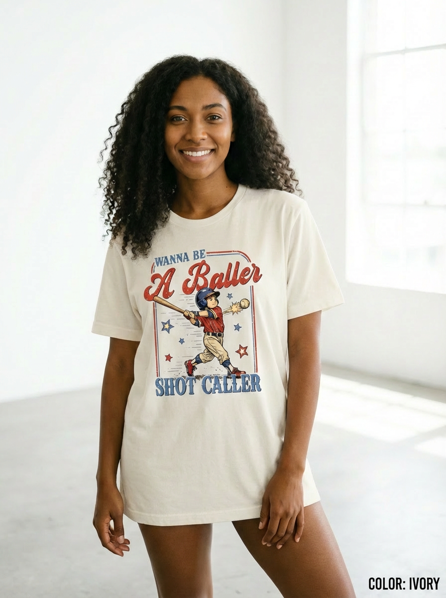 Wanna Be A Baller Shot Caller T Shirt